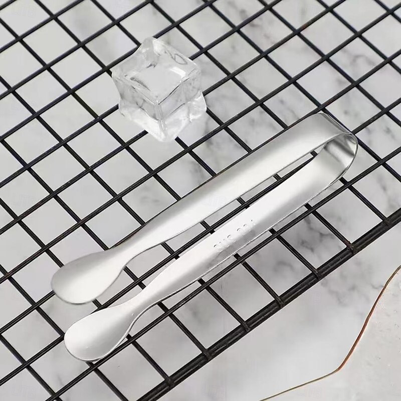 10pcs Stainless Steel Anti-Slip Tip Clips – Stylish Polished Small Tongs for Candy, Desserts, Snacks, Tea/Coffee Parties – Durable, Easy to Clean Kitchen and Tableware Accessories – Perfect for Home, Dining, and Restaurant Use4