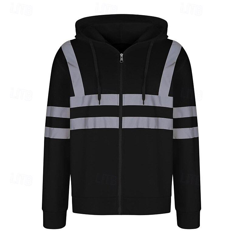 Men's Hoodie Pullover Hoodie Sweatshirt Fleece Hoodie Black Orange Green Hooded Plain Patchwork Color Block Sports & Outdoor Casual Daily Streetwear Cool Sportswear Spring &  Fall Clothing Apparel3