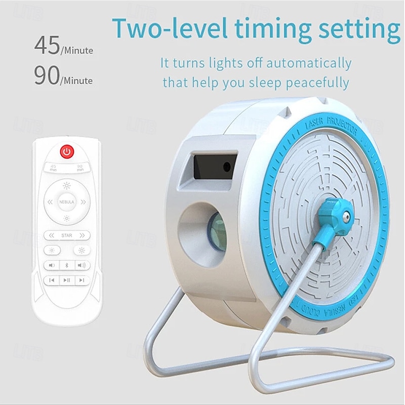 Music Starry Sky Projection Lamp Night Light w/ Bluetooth Speaker Remote Control3