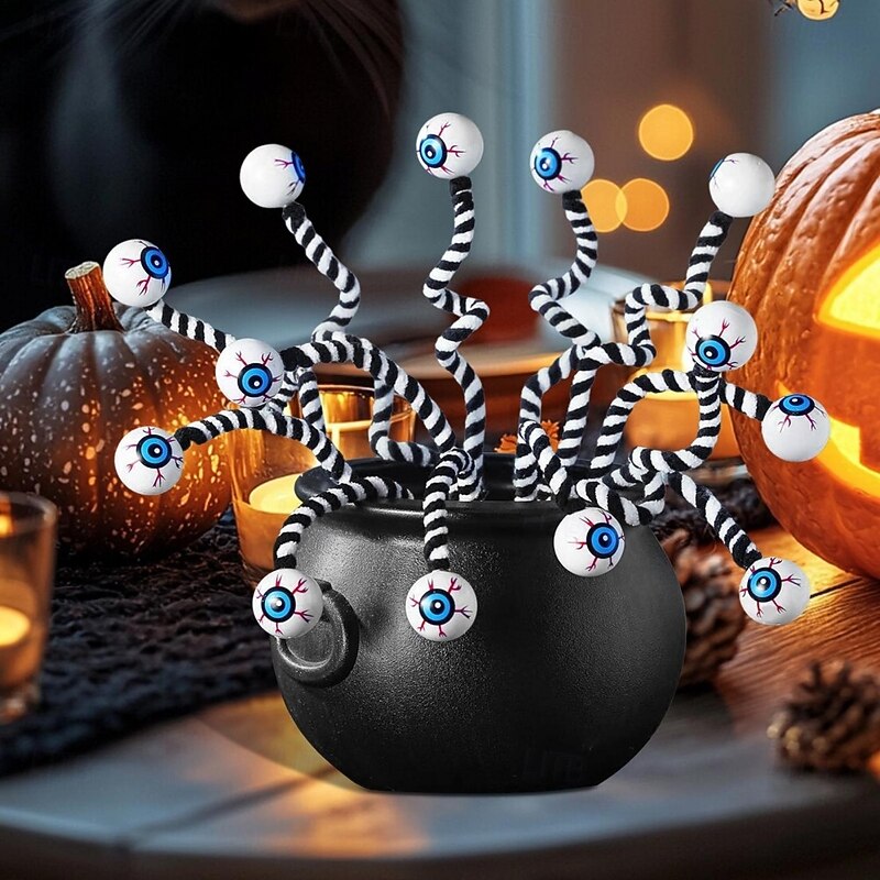 Halloween Eyeball Decorations – DIY Ghost Eyeballs for Table Centerpiece, Vase Fillers, Branch Picks, Green Stem Props for Spooky Halloween Decor2