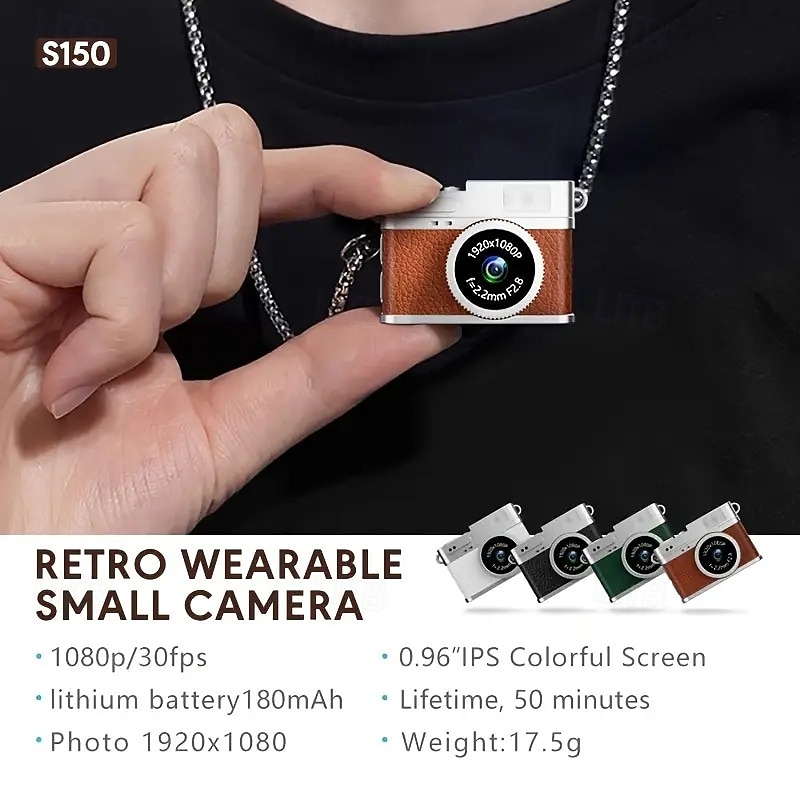 Retro thumb-sized camera for students portable high-definition CCD digital camera for taking photos and videos on the go
