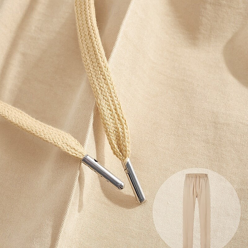 Men's Sweatpants Trousers Casual Pants Pleated Pants Drawstring Elastic Waist Straight Leg Plain Moisture Wicking Breathable Full Length Sports Outdoor Casual Daily Fashion Streetwear Navy Blue Brown3