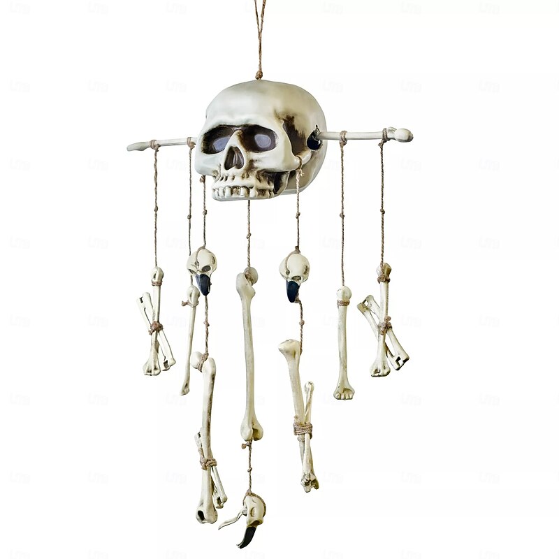 Halloween Skull Bone Wind Chime Hanging Decorations Haunted House Secret Room Creative Glowing Hanging Ghosts Horror Atmosphere Decorative Props4
