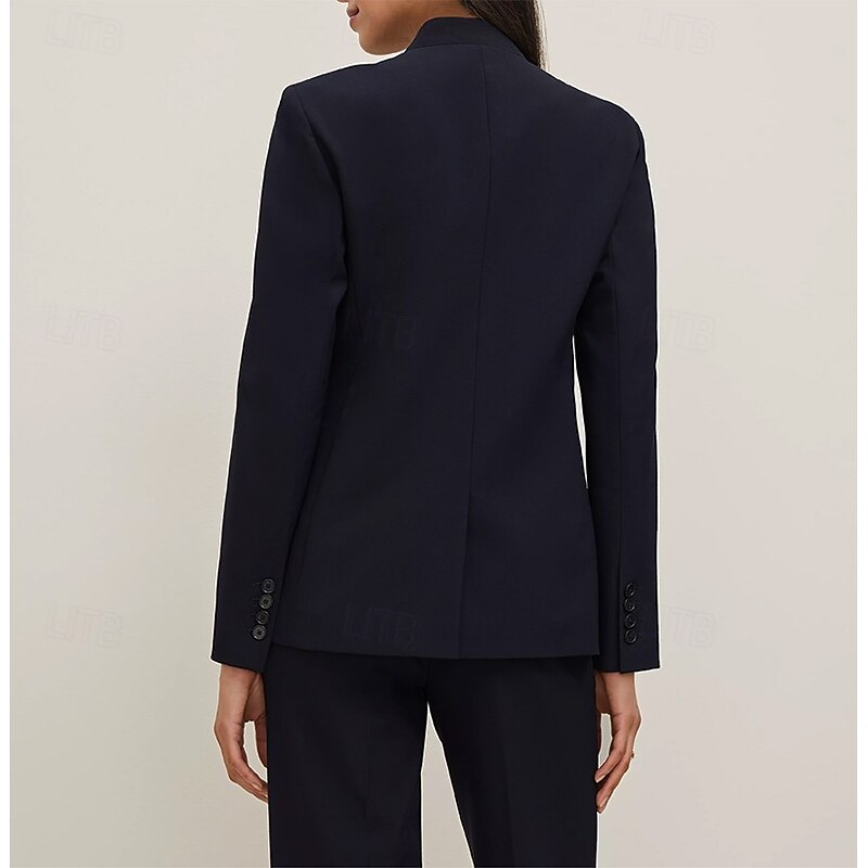 Women's Blazer Sport Coat Formal Wedding Guest Elegant Long Sleeve Single Breasted2