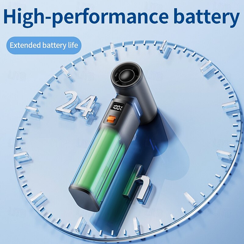 Portable Hand Held Personal Turbo Fan 100 Gear Speed Wind USB Rechargeable High Speed Cooling Fan for Travel Outdoor & Indoor4