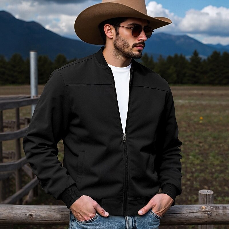 Men's Faux Suede Blazer Casual Jacket Vacation Daily Warm Pocket Fall Winter Plain Fashion Classic Stand Collar Regular Black Navy Blue Brown Army Green Light Blue Jacket2