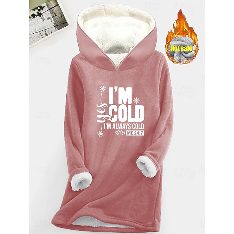Women's Pullover Hoodie Sweatshirt Graphic Letter Casual Long Sleeve Hooded Long Tops Street Dailywear Casual Print Pink Blue Gray Summer Fall Winter