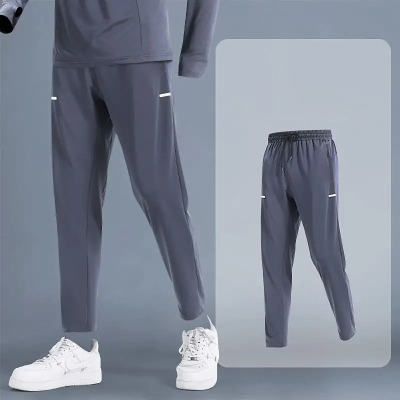 Men's Workout Pants sport pants High Waist Bottoms Athleisure Gym Workout Quick Dry Breathable Basketball Running Yoga Regular Fit Sportswear Activewear Solid Colored Black Grey
