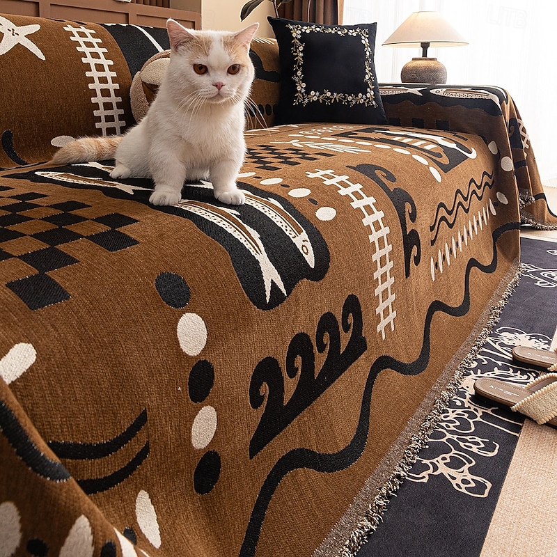 Cartoon Couch Cover for Pets, Pet Friendly All-Season Luxury Anti-Slip Sofa Throw Blanket, Anti-Scratch Dustproof Sofa Protector, Warm and Cozy Decorative Slipcover for Living Room2