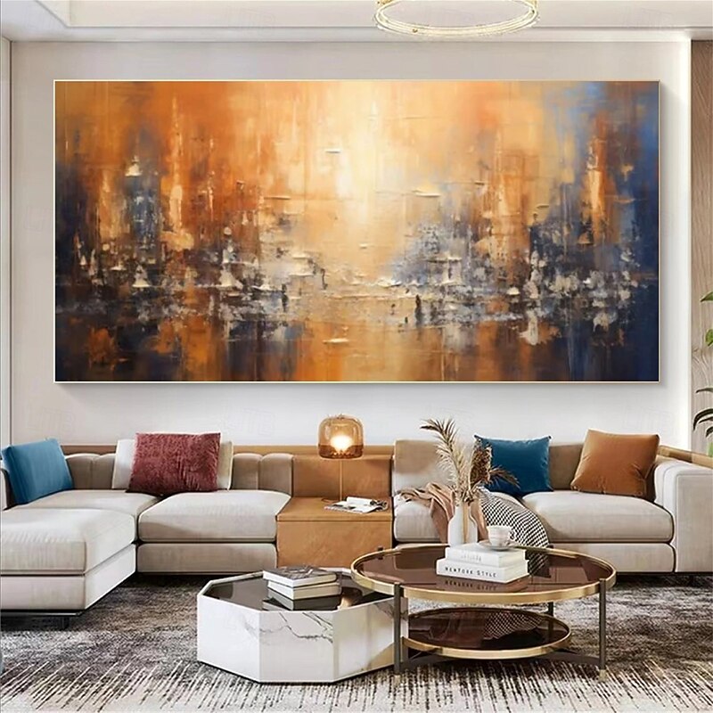 Large Handmade Abstract city Oil Painting Urban Architecture Oil Painting on Canvas Large Abstract City Building Painting Cityscape Wall Art Modern Living Room Wall Decor2