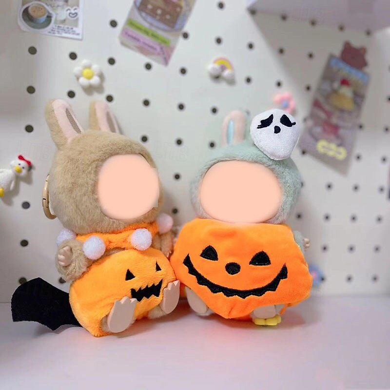 Doll Halloween Pumpkin Clothes Doll Clothes Set Cute Costume Dressing Outfits Accessories for 6.69 Inch Doll (NO DOLL)3