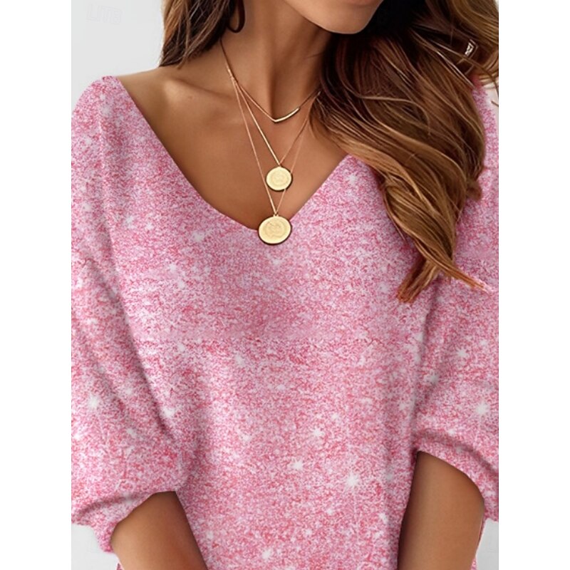 Women's Mini Dress Casual Dress Winter Dress Shift Dress Print Dress Fashion Modern Daily Beach Weekend Regular Fit Leopard Long Sleeve V Neck Pink Summer Spring Fall Autumn2