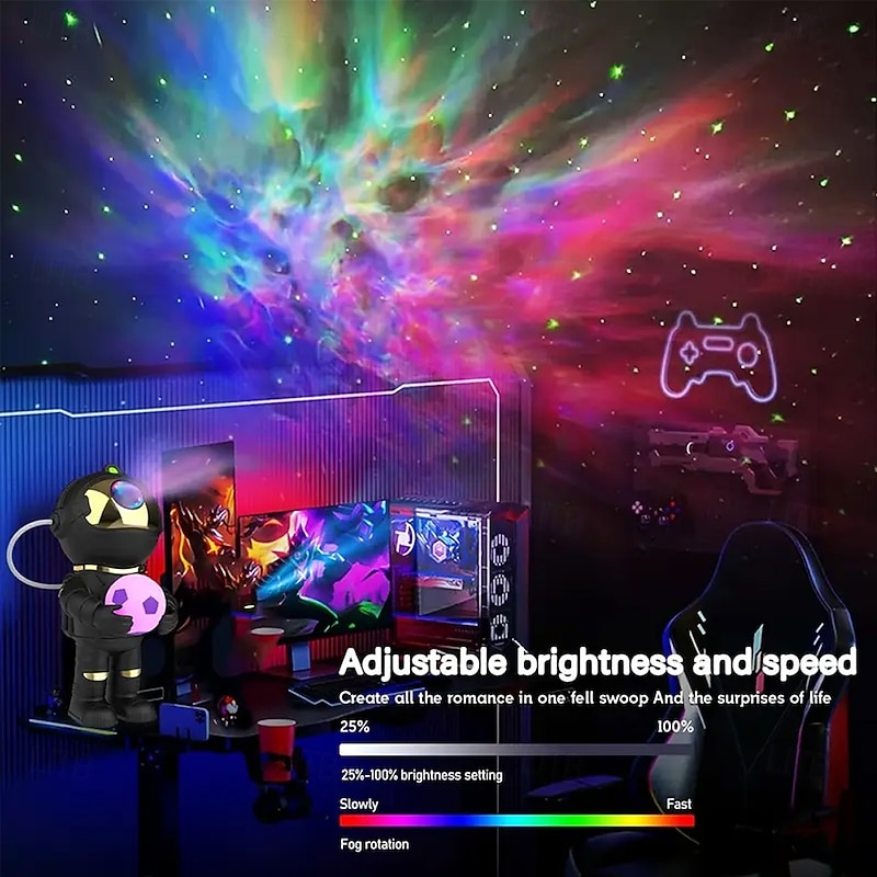Astronaut Galaxy Projector Light Night Light Starry Sky Nebula Ceiling LED Light with Timer and Remote Control Multiple Room Decorations Suitable for Birthday Halloween and Christmas Gifts.3