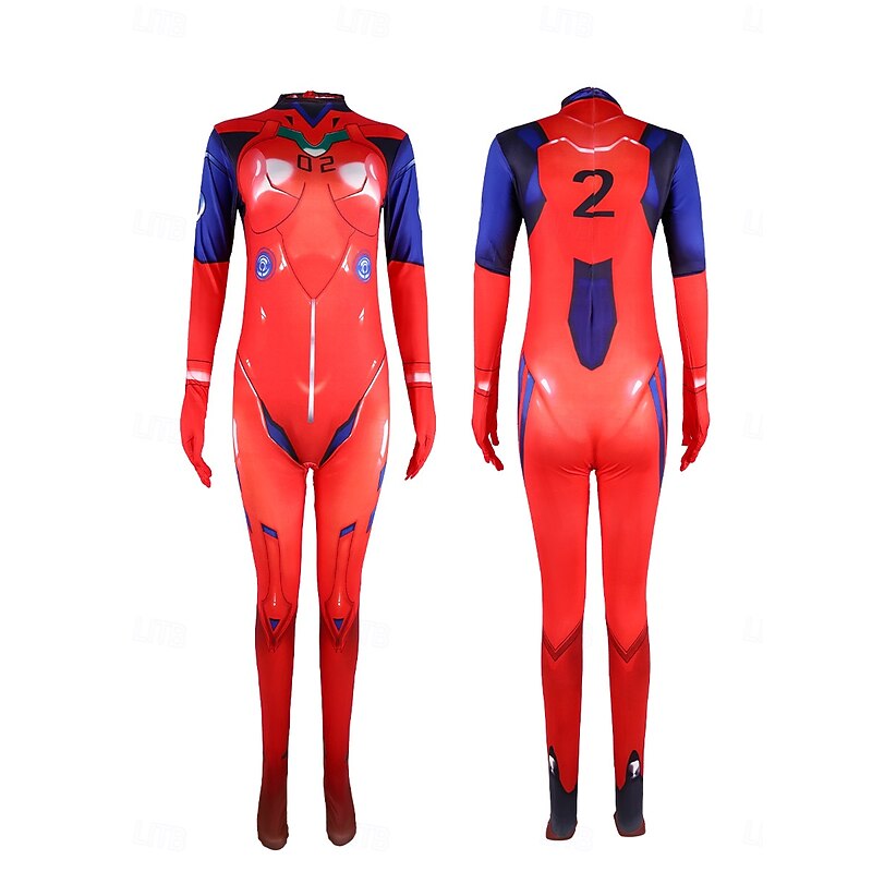 EVA Evangelion Asuka Langley Soryu Rei Ayanami Costume Bodysuits Cosplay Movie Cosplay for Women's Adults Halloween Carnival Performance Party4