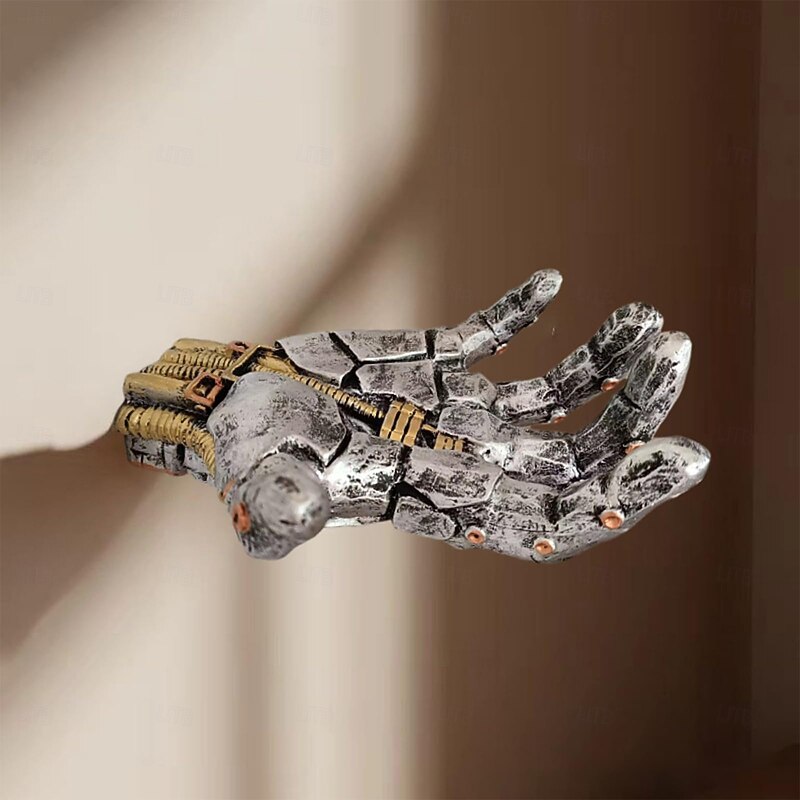 Gaming Controller Holder Stand, Basketball Stand Cyberpunk Silverhand Mechanical Hand, Desktop Gamepad Controller Universal Headphone Hanger Holder, Desktop Decoration Model Handmade Gifts3