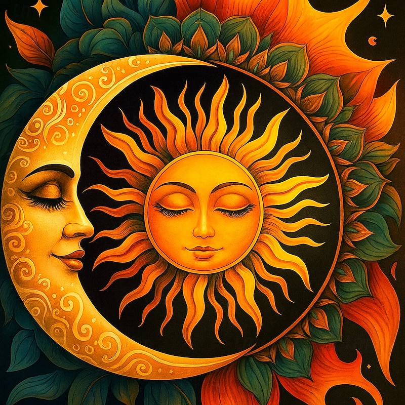 Men's Moon Sun Floral Botanical Trousers Baggy Pants Casual Pants Mid Waist Vintage Retro Outdoor Vacation Streetwear Elastic Drawstring Waist Linen-Like Pants with Pockets Spring Fall 3D Print Black2