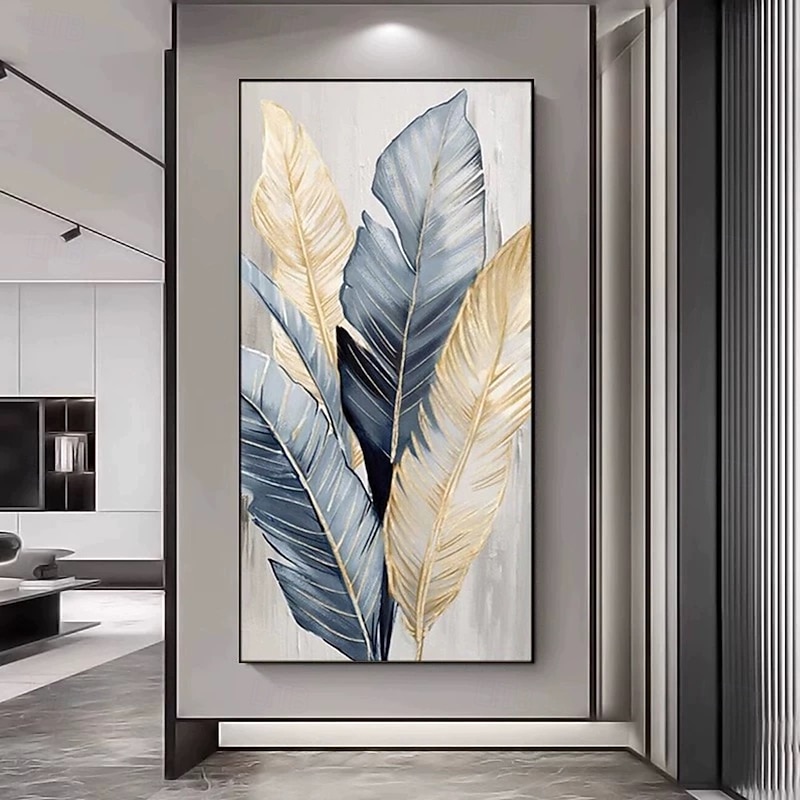 Mintura Handmade Banana Leaf Landscape Oil Paintings On Canvas Wall Art Decoration Modern Abstract Pictures For Home Decor Rolled Frameless Unstretched Painting2