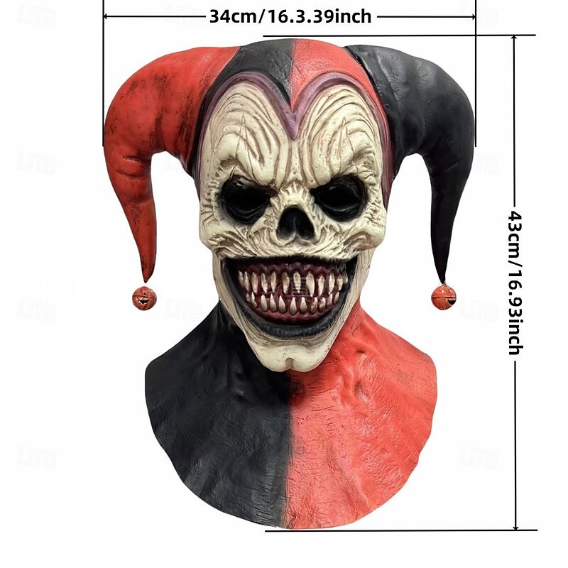 Joker Clown Halloween Mask Horror Scary Full Head Adults' Unisex Halloween Carnival Performance Party Easy Halloween Costumes Dress Up2