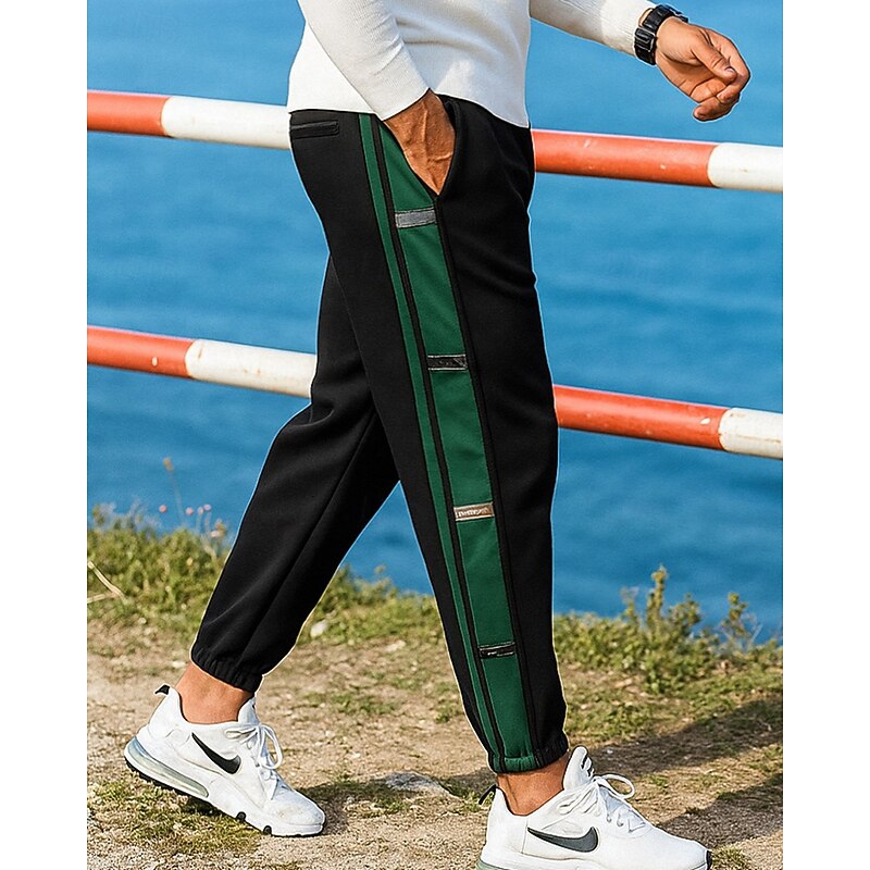 Men's Sport  Sweatpants Trackpants Drawstring High Waist Bottoms Athleisure Gym Workout Fall Cotton Breathable Workout Jogging Running Sportswear Activewear Solid Colored Black White2