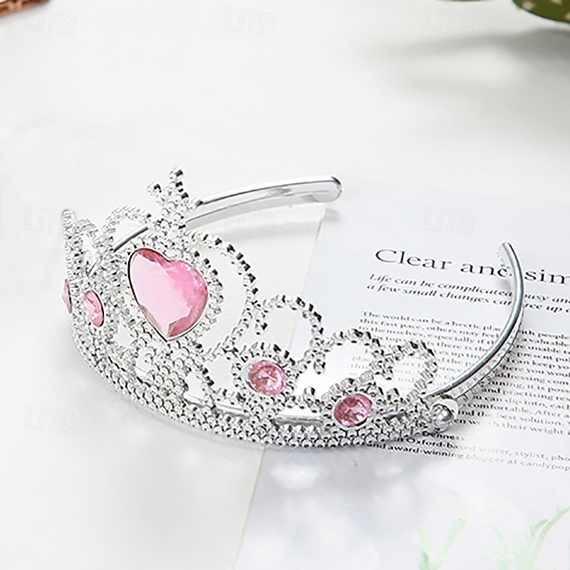 Kids Girls' Hair Accessories Sweet Party Birthday Geometric Patchwork Pink Red