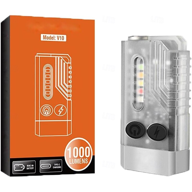 Mini LED Flashlight, Small Powerful EDC Flashlight with Red Uv Blue Light, Magnetic Mini Keychain Flashlight, Rechargeable Waterproof Flashlights for Camping2