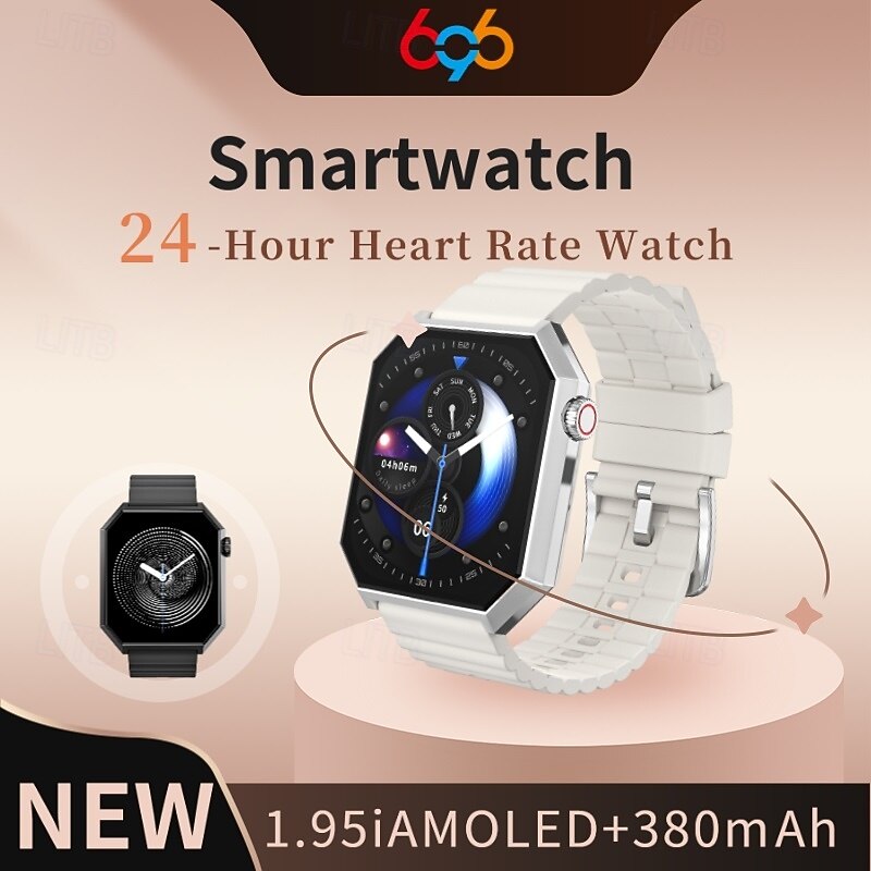 HC11 Smart Watch 1.95 inch Smartwatch Fitness Running Watch Bluetooth Pedometer Call Reminder Activity Tracker Compatible with Android iOS Women Men Long Standby Waterproof Media Control IP68 22mm2