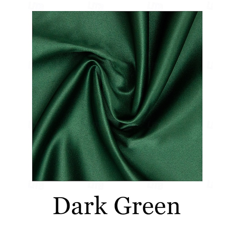 Floral Embroidered A-Line Evening Gown Elegant Dress Formal Wedding Floor Length Half Sleeve Shirt Collar Satin with Bow(s) Slit3