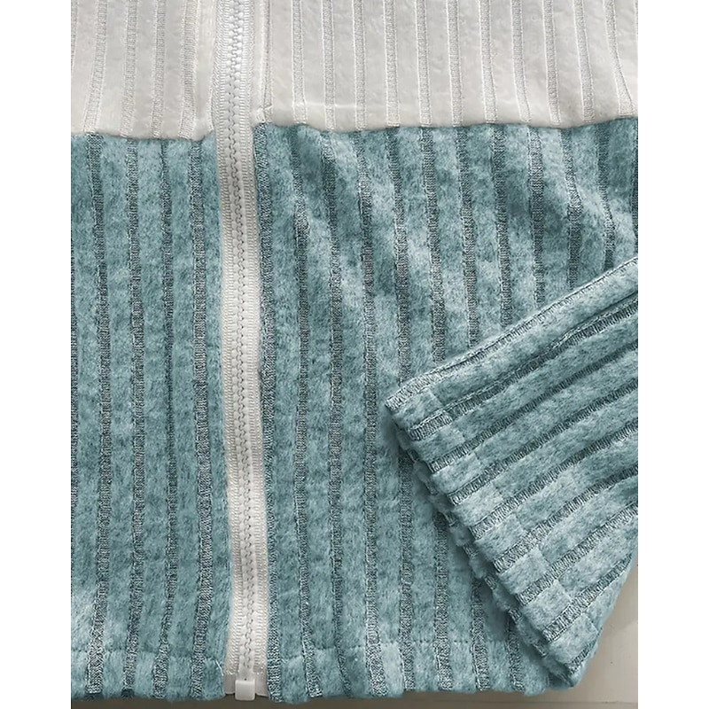 Women's Pullover Hoodie Sweatshirt Zip Up Hoodies Color Block Fashion Casual Long Sleeve Hooded Regular Tops Street Dailywear Zip Up Green Fall Winter3