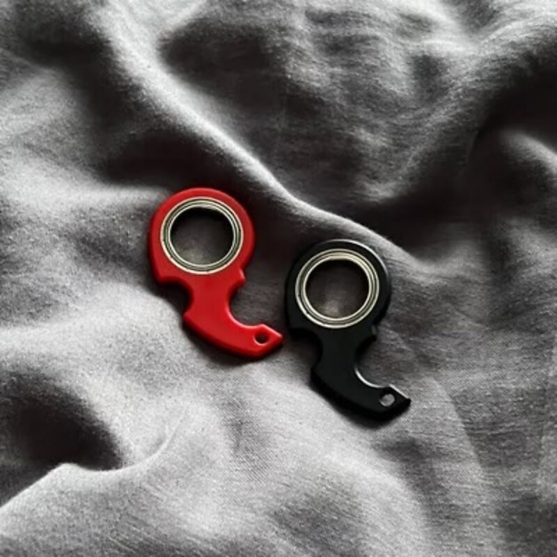 2-Pack Keychain Fidget Spinner – Portable Stress Relief Toy, Durable Metal Construction, Perfect for Adults and Kids3