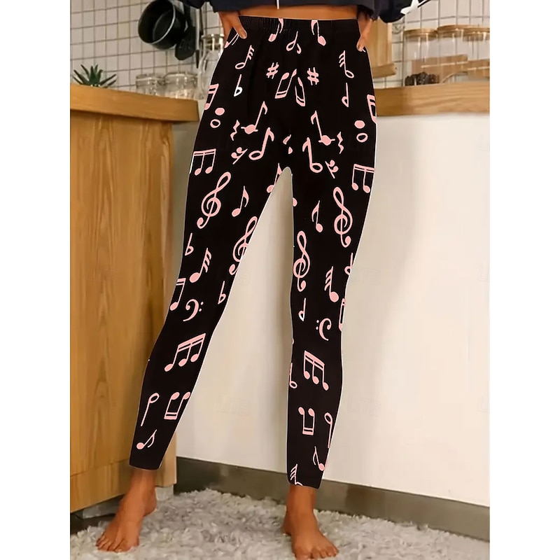 Women's Leggings Vacation Vintage Fashion Ankle-Length High Waist Graphic Printing Thermal Warm Soft Breathable Stretchy Formal Outdoor Vacation White Pink Blue Purple Spring Fall Slim Fit3