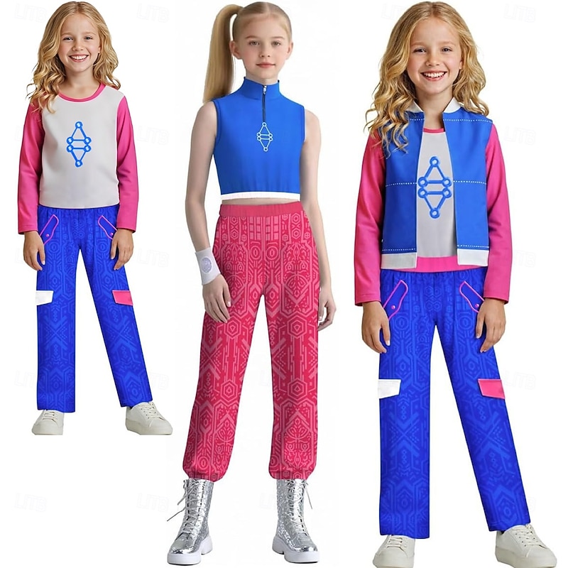 Zombie School Zombies 4 Addison Costume Fancy Dress Cosplay Costume Movie Cosplay for Girls' Kid's Halloween Carnival Performance Halloween