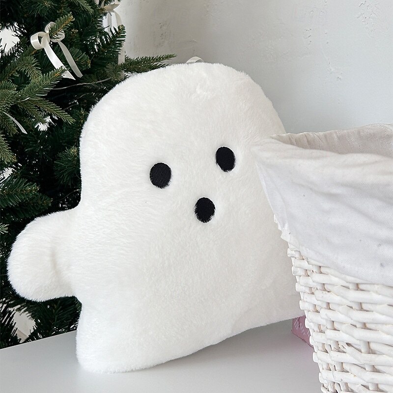 Halloween Ghost Plush Pillow Cute Cartoon Nap Cushion, Stuffed Doll Toy, Decorative Throw Pillow for Sofa, Car, Bed, Office, Hanging Ornament3