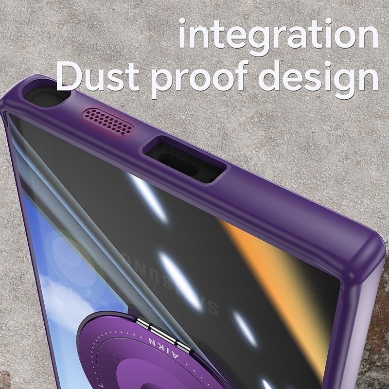 Phone Case For Samsung Galaxy S25 Ultra S24 Ultra S23 Ultra S24 FE Back Cover Magnetic Kickstand Shockproof Retro TPU2