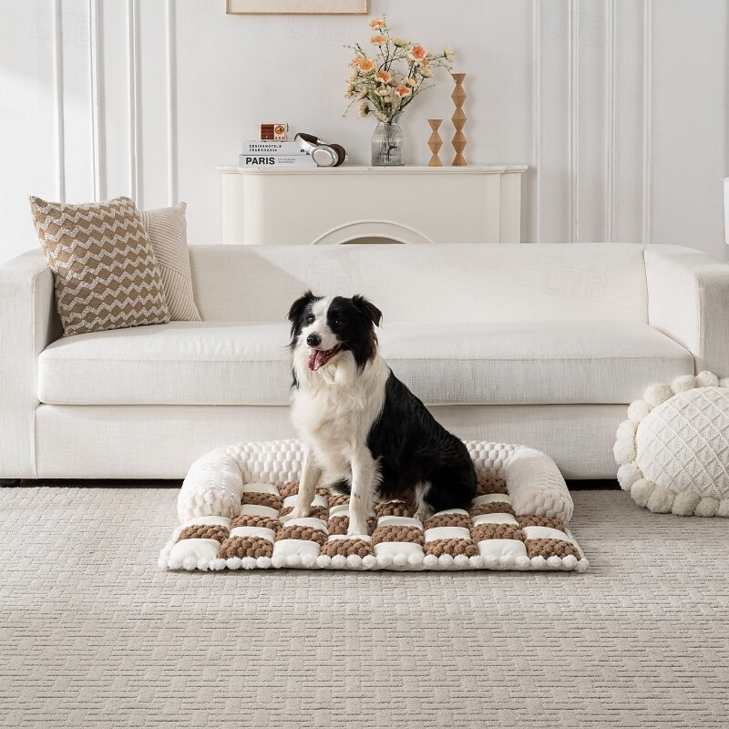 Pet Dog Sofa Bed, Thick Non-Slip Pet Mat, Soft U-Shaped Dog Crate Bed for All Seasons2