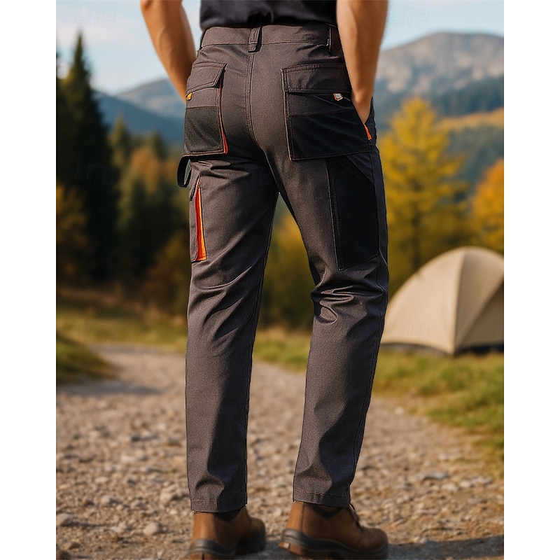 Men's Cargo Pants Hiking Pants Trousers Patchwork Outdoor Regular Fit Waterproof Windproof Pants / Trousers Dark Gray Camping / Hiking Golf Running S M L XL XXL2