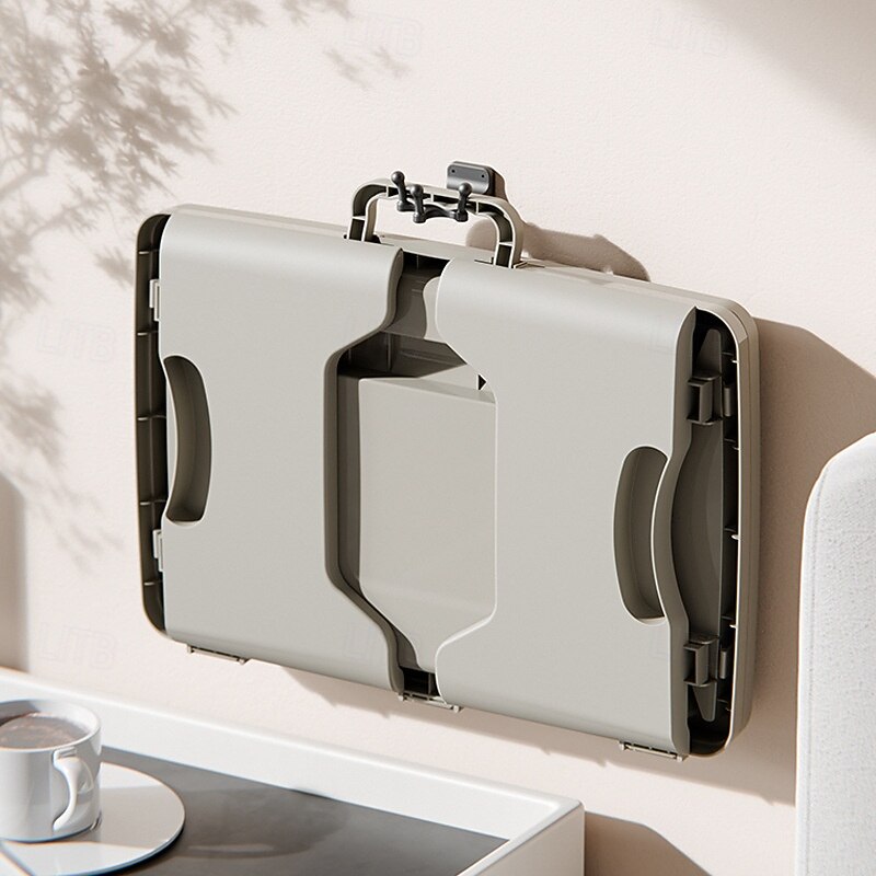 Portable Folding Desk with Storage, Multifunctional Laptop Table with Carrying Handle for Car, Dorm, and Bed - PP Material2