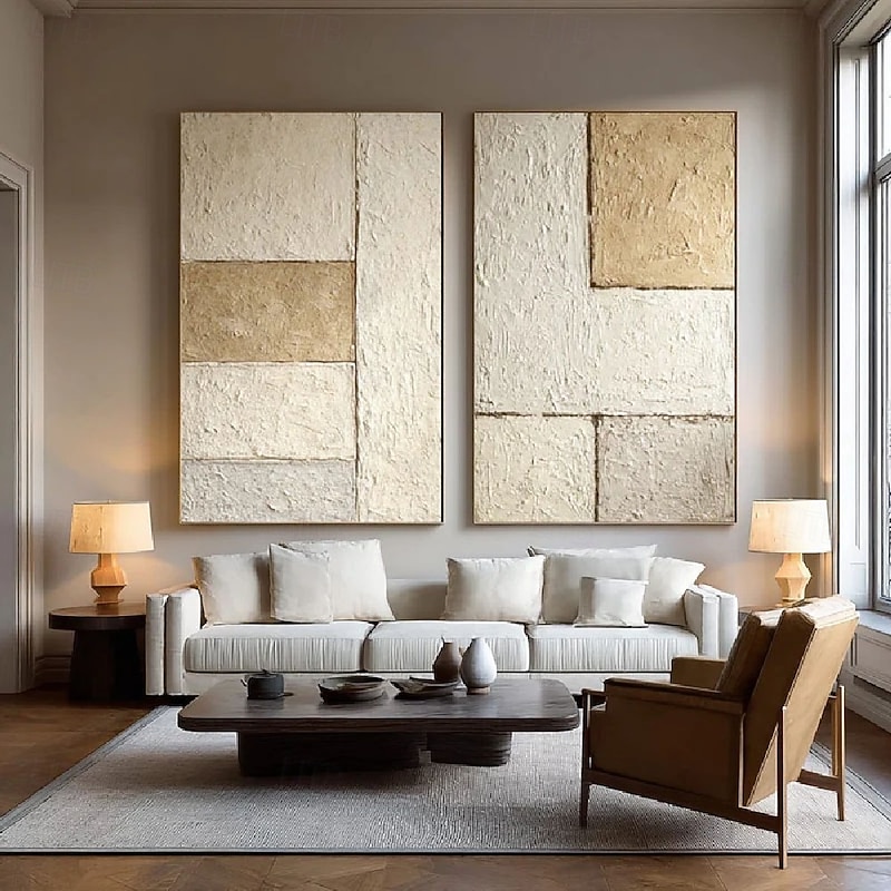 Handmade 3D Oil Painting Unique Texture Detailed Brushstrokes Modern Elegant Wall Art Home Decor Living Room Office Decorative Piece