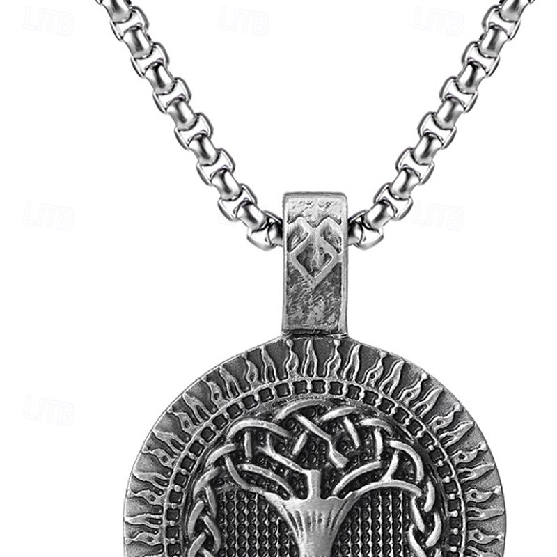 1PC Necklace For Women's Silver Street Daily Silver Retro Tree of Life4