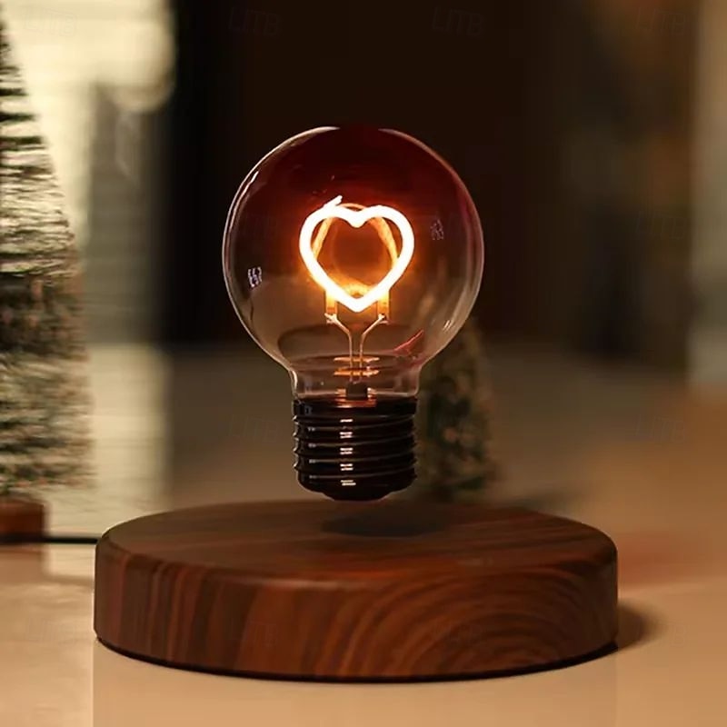 Magnetic Levitation Heart-shaped Light Bulb with USB Rechargeable Suitable for Bedroom Headboard Decoration Gift Night Light4