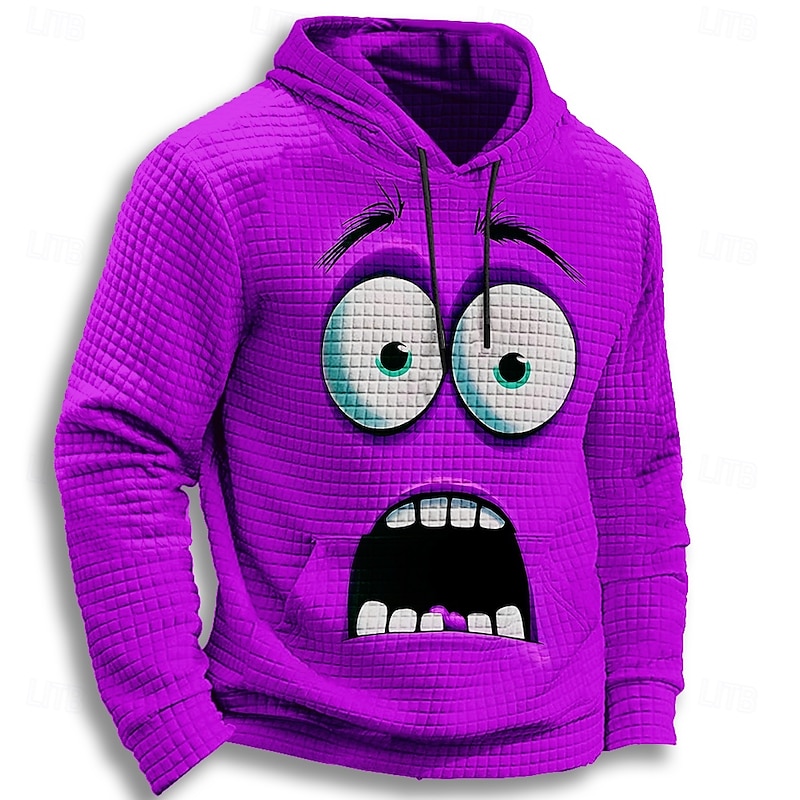 Men's 3D Hoodie Sweatshirt Gothic Crew Neck Party Gift Streetwear Red Blue Drawstring Fall Winter Designer4