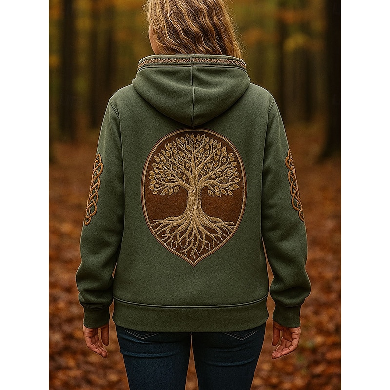 Women's 3D Print Vintage Boho Hoodie Patchwork Hoodie Sweatshirt Floral Pullover Sweatshirt Block Casual Hooded Party Evening Wear Street Dailywear Pink Blue Purple Green Khaki Spring Fall Winter2