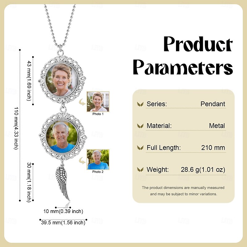 Personalized Memorial Photo Car Ornament Custom Sympathy Gifts For Loss Of Loved Ones  Pendant for Rearview Mirror or Bridal Bouquet, Memorial Keepsake Gift for Boyfriend, Girlfriend, Family, or Friends – Ideal Wedding or Anniversary Gift4