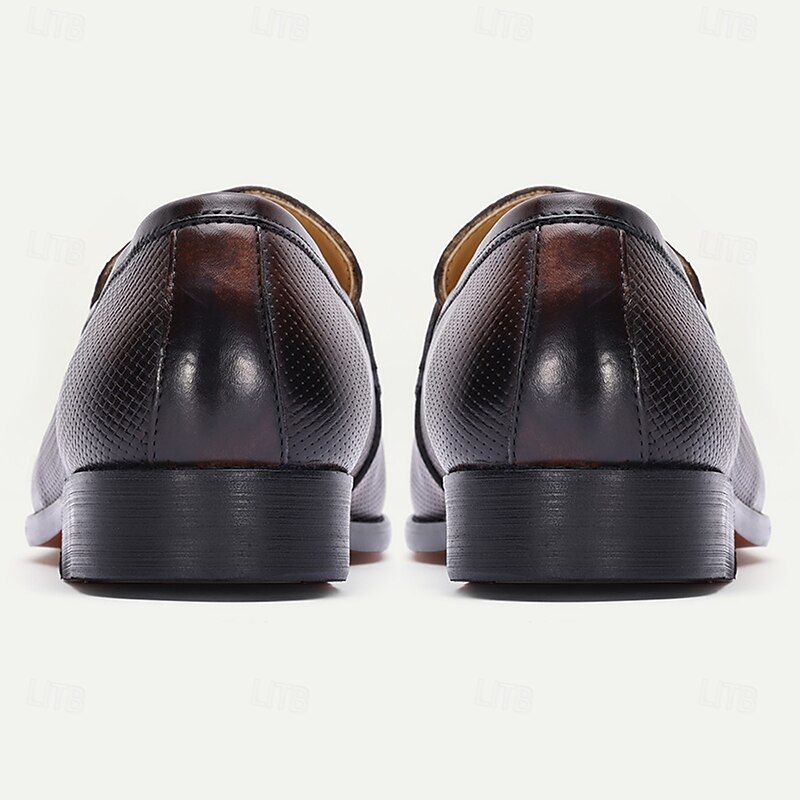 Men's Dress Shoes Dress Shoes Classic Loafers Walking Casual Leather Comfortable Slip Resistant Loafer Coffee4