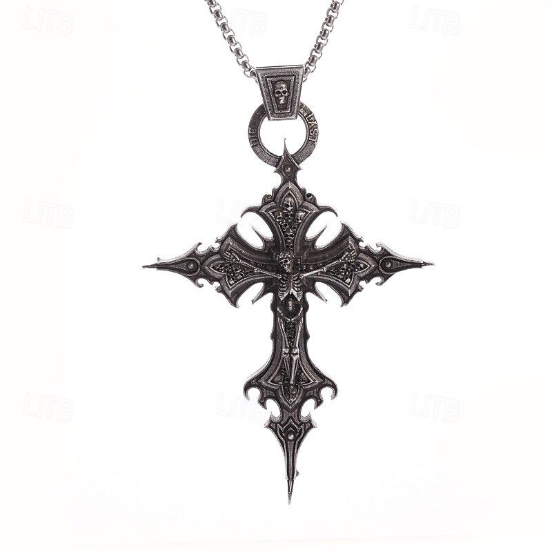 Punk & Gothic Necklace Cross Pendant Jewelry Fancy Dress Men's Women's Unisex Halloween Carnival Performance Party Casual Adults Necklace All Seasons2