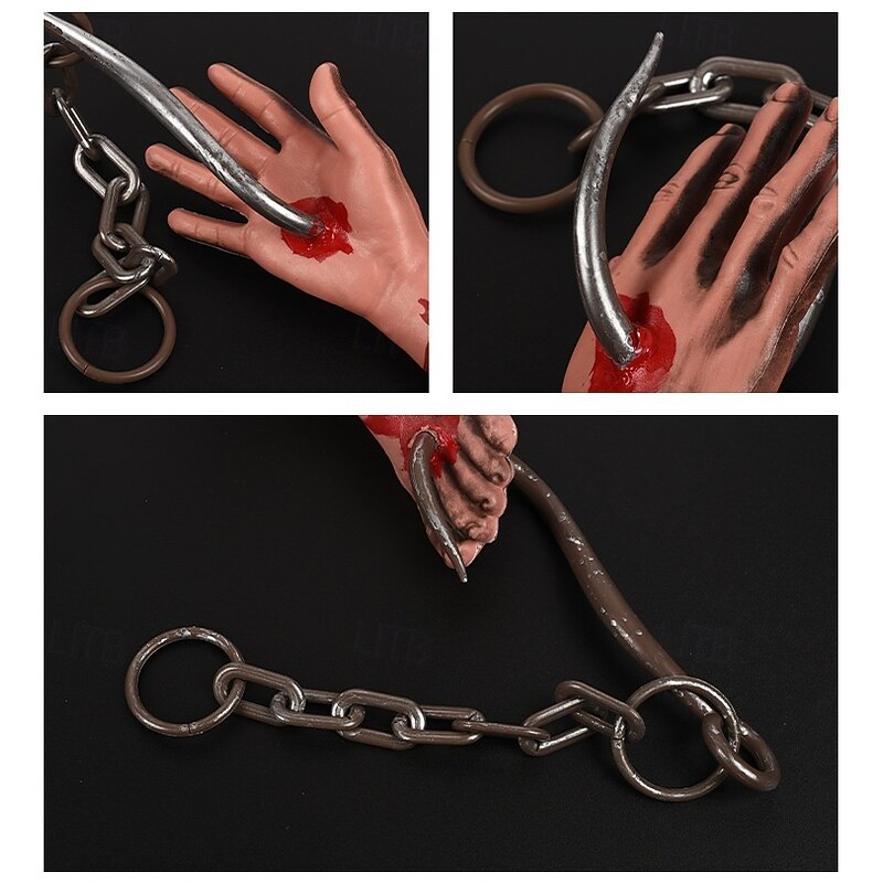 Hanging Broken Hand and Foot Horror Severed Hands Feet Broken Limbs Halloween Decorations for Haunted House Party Decor4