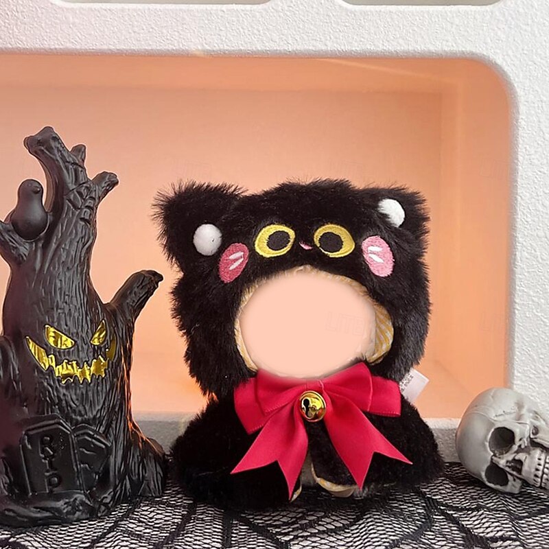 Labubu Doll Halloween Pumpkin Doll Clothes Cute Halloween Black Cat Doll Vinyl Doll Dress Up3