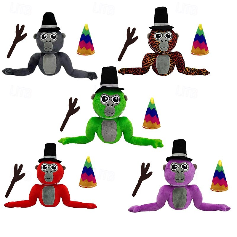 Gorilla Monkey Plush - Stuffed Animal for Game Fans Ideal for Birthday Parties