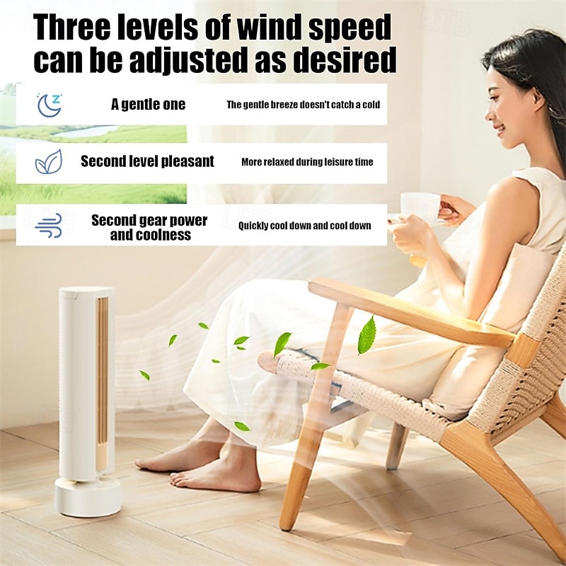 Oscillating Tower Fan Desk Air Conditioner With 3 Speed Settings 120 Oscillation Quiet Table Cooling Fan For Home Office Bedroom2