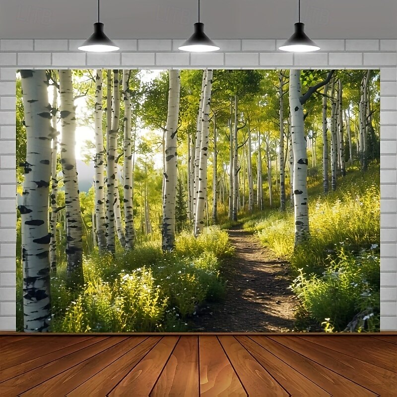 Sunlit Forest Path Tapestry – Nature Wall Hanging for Bedroom, Living Room, or Meditation Room Decor