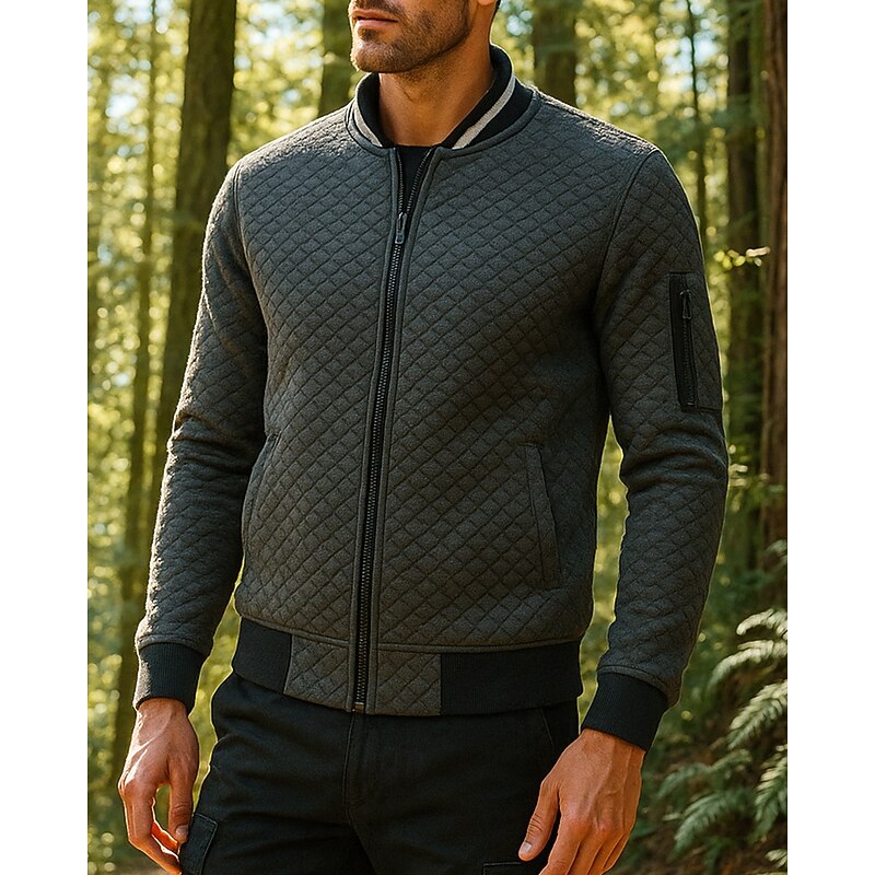 Men's Casual Jackets Hiking Jacket Outdoor Thermal Hiking Outfits Hiking Clothes Winter Autumn / Fall Top Camping / Hiking / Caving Running Dark Grey Black White3